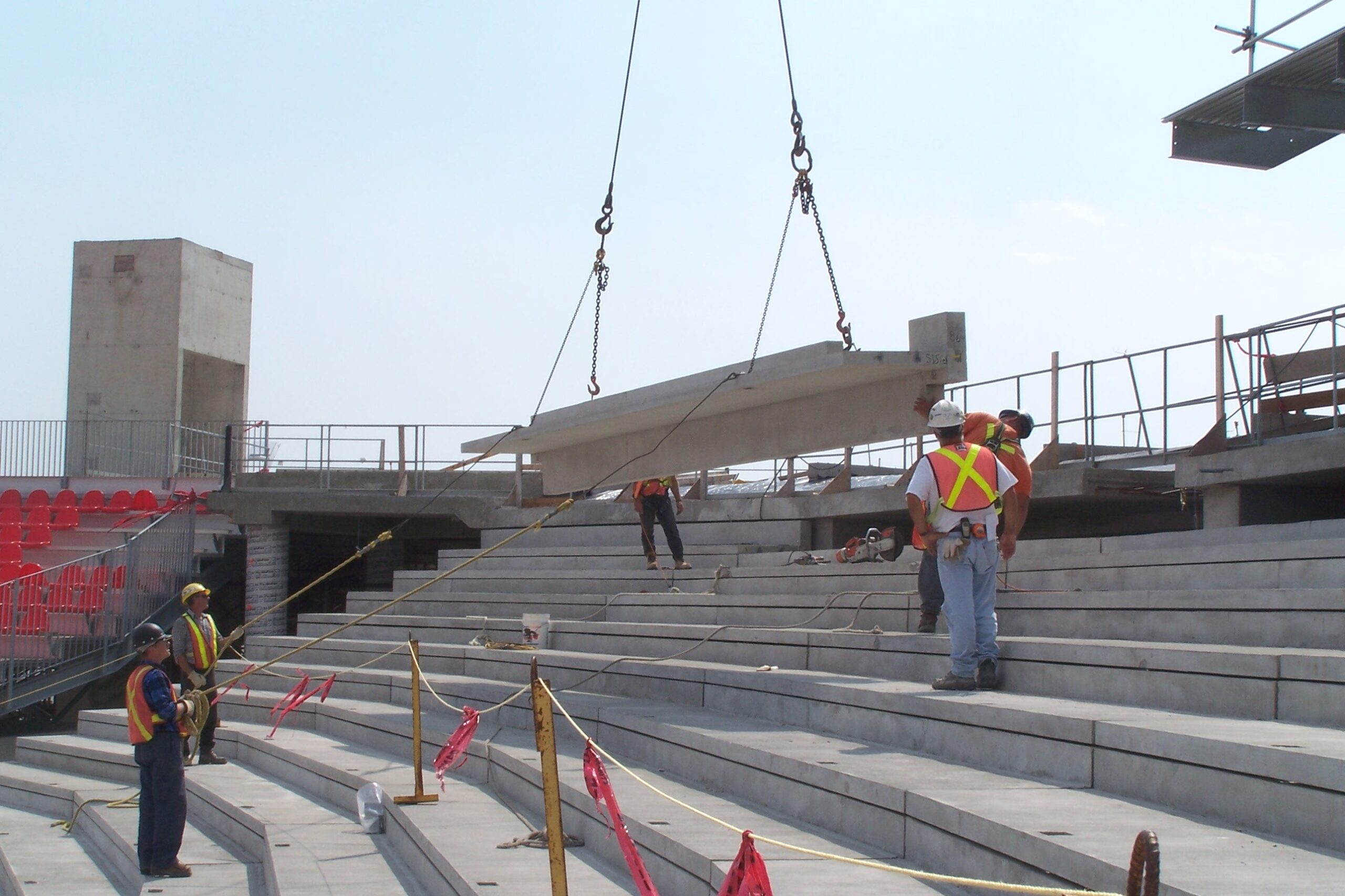 National Soccer Stadium Install Bleachers